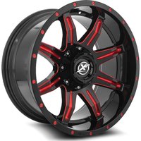 XF Off-Road Wheel XF-215 Gloss Black Red Milled