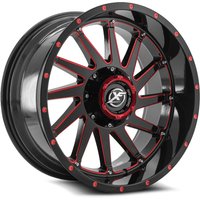 XF Off-Road Wheel XF-216 Gloss Black Red Milled