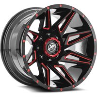 XF Off-Road Wheel XF-218 Gloss Black Red Milled