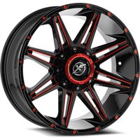 XF Off-Road Wheel XF-220 Gloss Black Red Milled