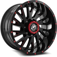 XF Off-Road Wheel XF-221 Gloss Black Red Milled