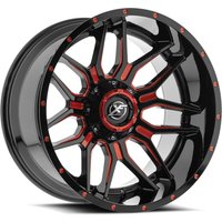 XF Off-Road Wheel XF-222 Gloss Black Red Milled