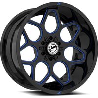 XF Off-Road Wheel XF-233 Gloss Black Blue Milled