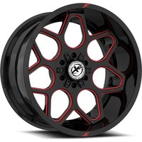 XF Off-Road Wheel XF-233 Gloss Black Red Milled