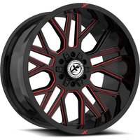 XF Off-Road Wheel XF-235 Gloss Black Red Milled