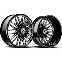 XF Off-Road Wheel XF-240 Dually Gloss Black Milled - 26x8.25 - 8x165.1 Bolt Pattern - 110 Offset Rims