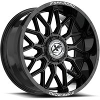 XF Off-Road Wheel XF-242 Gloss Black & Milled Lettering
