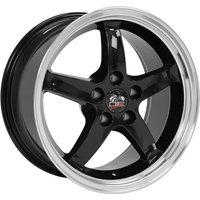 OE Wheel FR04 Black with Machined Lip - 17x9 - 5x114.3 Bolt Pattern - 24 Offset Rims