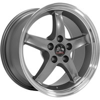 OE Wheel FR04 Gunmetal with Machined Lip - 17x9 - 5x114.3 Bolt Pattern - 24 Offset Rims