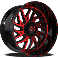 TIS Wheel 544RB Black and Red