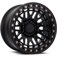 Lock Offroad Wheel Invader Casting Beadlock Matte Black With Matte Black Ring - 17x9