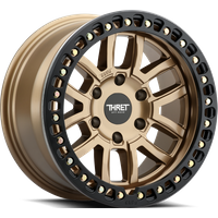 Thret Offroad Wheel Maze Cast Bronze With Matte Black Beadlock Ring - 17x9