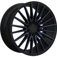 Ravetti Wheel M18 Black And Blue Milled