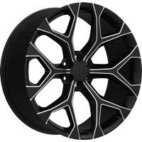 Eclipse Replica Wheel 348 Black and Milled