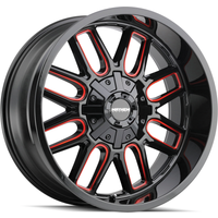 Mayhem Wheel 8107 COGENT Gloss Black Red Milled