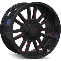 MAYHEM 8115-2970BTR Wheel; Apollo 8115; 20 INCH Diameter x 9 INCH Width; 8 x 170 mm/ 8 x 6.69 INCH Bolt Pattern; 0 mm Offset; 5.00 INCH Backspacing; 60 Degree Conical Seat Lug; 125.20 mm Center Bore; 7 Split Spoke