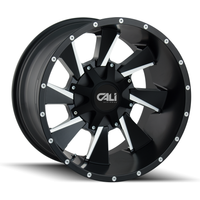 Cali Off Road Wheel 9106 DISTORTED Satin Black - 20x10 - 8x180 Bolt Pattern - -19 Offset Rims