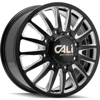 Cali Off Road Wheel 9110D SUMMIT DUALLY Gloss Black Milled