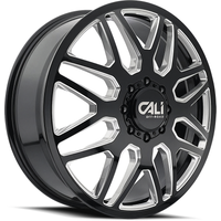 Cali Off Road Wheel 9115D INVADER DUALLY Gloss Black Milled