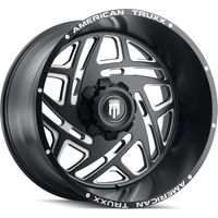 American Truxx Wheel AT1904 COSMOS Gloss Black Milled - 24x14 - 6x139.7 Bolt Pattern - -76 Offset Rims