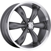 American Muscle Wheel 142 Legend 6 Gunmetal w Machined Lip