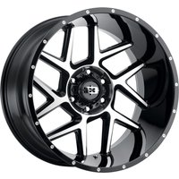 Vision Off Road Wheel 360 Sliver Gloss Black Machined Face