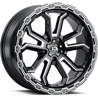 Vision Off Road Wheel 405 Gloss Black Milled - 17x8 - 5x110 Bolt Pattern - 30 Offset Rims