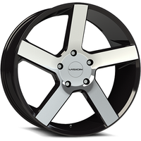 Vision Wheel SWITCHBACK Gloss Black Machined Face