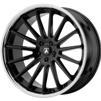 Asanti Black Wheel ABL-24 BETA Gloss Black W/ Chrome Lip