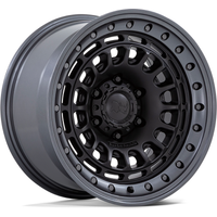 Black Rhino Wheel BR014 SAHARA Matte Black W/ Gunmetal Lip - 17x9