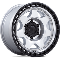 Black Rhino Wheel BR018 VOYAGER Silver Machined W/ M-black Lip - 17x8.5