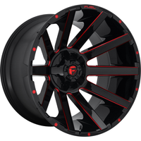 Fuel Wheel D643 CONTRA Black Red Tinted