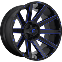 Fuel Wheel D644 CONTRA Gloss Black Blue Milled