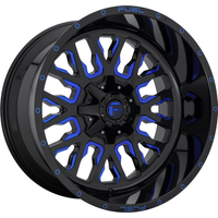 Fuel Wheel D645 STROKE Gloss Black Blue Milled