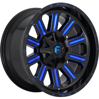 Fuel Wheel D646 HARDLINE Gloss Black Blue Milled