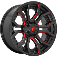 Fuel Wheel D712 RAGE Black Red Tinted