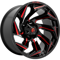 Fuel Wheel D755 REACTION Black Milled Red