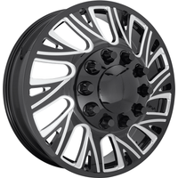 Fuel Forged Wheel DE41 FF41D Gloss Black Milled - 28x8.5 - 10x225 Bolt Pattern - 105 Offset Rims