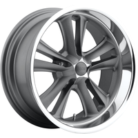 Foose Wheel F099 KNUCKLE Matte Gunmetal - 18x8 - 5x120.65 Bolt Pattern - 1 Offset Rims