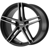 KMC Wheel KM703 MONOPHONIC Satin Black W/ Titan-blk Face - 20x10