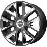 KMC Wheel KM710 TAKEDOWN Satin Black W/ Chrome Inserts