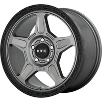 KMC Wheel KM721 ALPINE Gray w Black - 16x7 - 5x114.3 Bolt Pattern - 15 Offset Rims