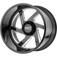 Moto Metal Wheel MO403 Gloss Black Milled - 22x10 - 6x139.7 Bolt Pattern - -18 Offset Rims