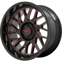 Moto Metal Wheel MO805 Black Milled Red