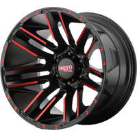 Moto Metal Wheel MO978 RAZOR Satin Black Mach W/ Red Tint - 20x10