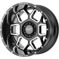 Moto Metal Wheel MO981 SPADE Gloss Black Machined - 20x10 - 6x139.7 Bolt Pattern - -24 Offset Rims