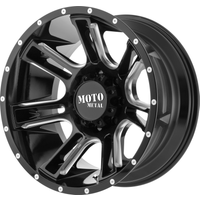 Moto Metal Wheel MO982 AMP Gloss Black Milled - 20x9 - 6x139.7 Bolt Pattern - 0 Offset Rims