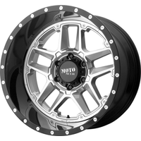Moto Metal Wheel MO987 SENTRY Gloss Silver W/ Gloss Black Lp - 20x12