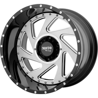 Moto Metal Wheel MO989 CHANGE UP Gloss Black Mill Brush Inserts - 20x12 - 5x127 Bolt Pattern - -44 Offset Rims