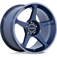 Motegi Racing Wheel MR159 BATTLE V Obsidian Blue Mach Lip Stripe